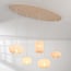 Canvas 5-light pendant light - beige fabric