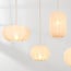 Canvas 5-light pendant light - beige fabric