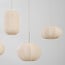 Canvas 5-light pendant light - beige fabric