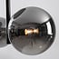 Elora 3-light ceiling light - black with smoked glass