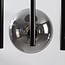 Elora 3-light ceiling light - black with smoked glass