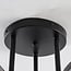 Elora 3-light ceiling light - black with smoked glass
