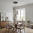 Isara 3-light pendant light - ribbed smoked glass
