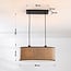 Esmora 2-light pendant light - black with oval fabric shade