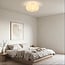 Linen 1-light ceiling light - beige fabric
