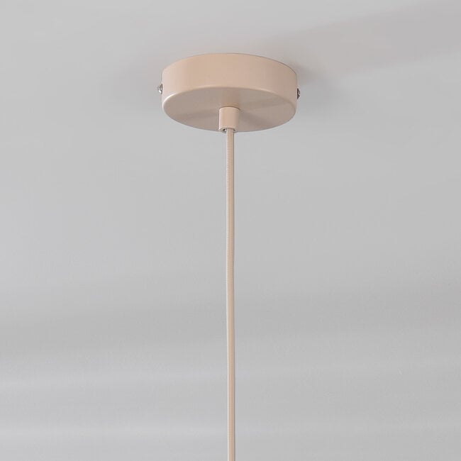 Cima 1-light pendant light - beige fabric