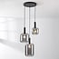 Rustique 3-light pendant light - smoked glass