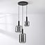 Rustique 3-light pendant light - smoked glass