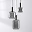 Rustique 3-light pendant light - smoked glass