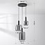Rustique 3-light pendant light - smoked glass