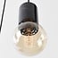 Caverna 6-light cord pendant - black with marble details