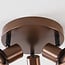 Terra 3-light ceiling light - brown ombre glass