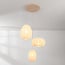 Fabrica 3-light pendant light - beige fabric lanterns
