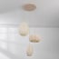 Fabrica 3-light pendant light - fabric lanterns in rose beige