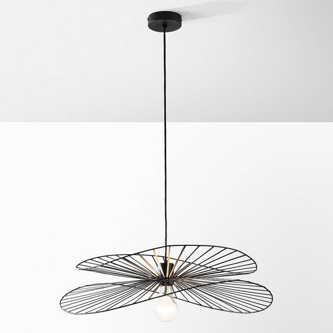 Novaire Pendant Light in Black Metal