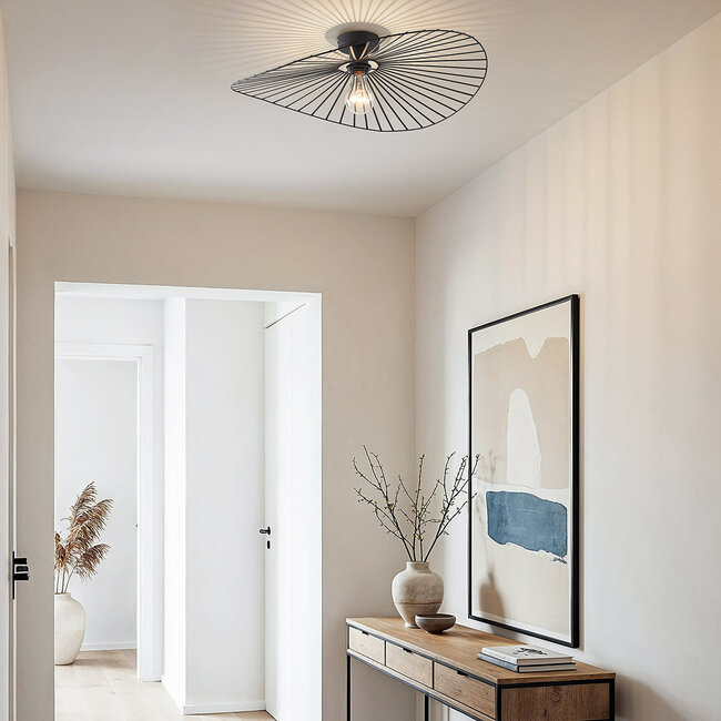 Ceiling light Cirque in black metal