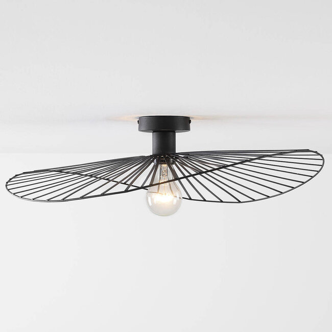 Ceiling lamp Cirque in black metal
