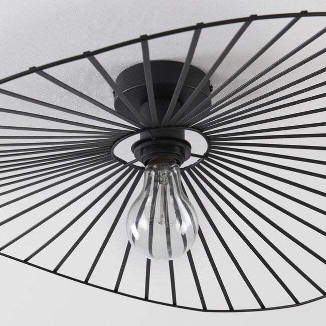 Ceiling lamp Cirque in black metal