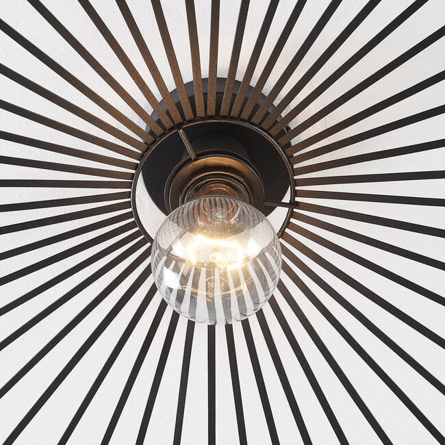 Ceiling lamp Cirque in black metal