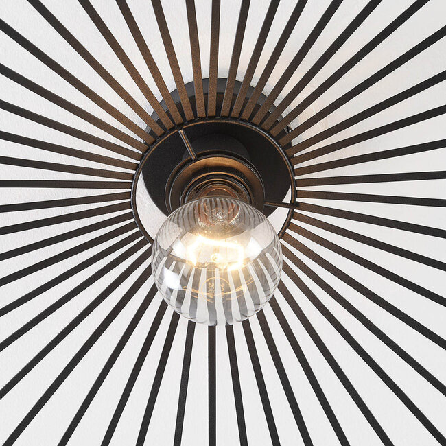 Cirque ceiling lamp in black metal