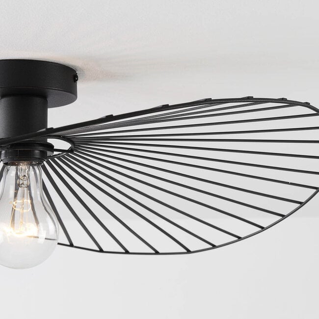 Ceiling light Cirque in black metal