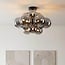 Decora 12-light ceiling light - smoked glass