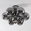 Decora 12-light ceiling light - smoked glass