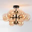 Decora 12-light ceiling light - amber glass