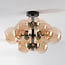 Decora 12-light ceiling light - amber glass