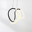 Designer pendant light Lunara with integrated 3-step dimmable LEDs - black