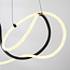 Designer pendant light Lunara with integrated 3-step dimmable LEDs - black