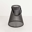Solar table lamp Rayor - grey brown with integrated LED