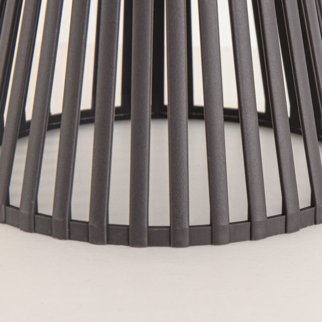 Solar table lamp Rayor - grey brown with integrated LED