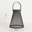 Solar table lamp Rayor - grey brown with integrated LED