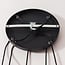 Modern pendant light Marui black with three smoked glass globes