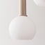 3-light beige pendant light Imme with opal white glass globes