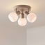 3-light adjustable ceiling light Peri with opal white glass - beige