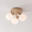 3-light adjustable ceiling light Peri with opal white glass - beige