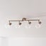 Modern ceiling light Pela in opal white glass with four adjustable spotlights - beige