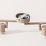 Modern ceiling light Pela in opal white glass with four adjustable spotlights - beige