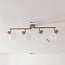 Modern ceiling light Pela in opal white glass with four adjustable spotlights - beige