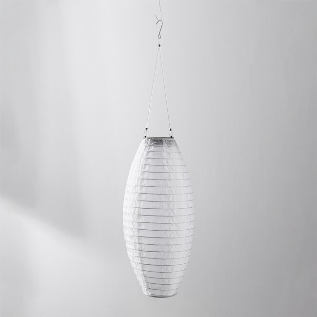 Solar lantern Pyra – solar-powered hanging lamp made of White nylon