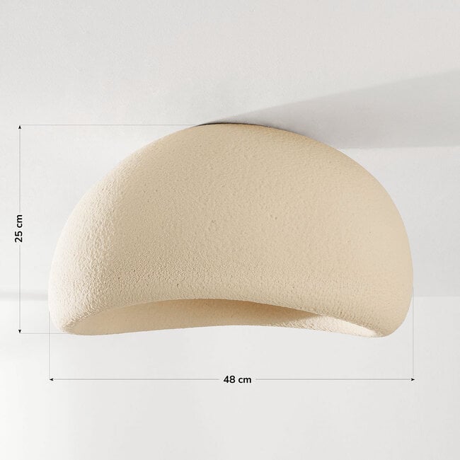 Wabi Sabi ceiling light Stone Craft with stone effect 48 x 38 cm - sand beige