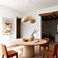 Wabi Sabi pendant light Kawa with sand beige stone effect - 60 x 55 cm