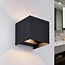 Bathroom wall lamp Daisy, matte-black with dim-to-warm