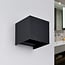 Bathroom wall lamp Daisy, matte-black with dim-to-warm