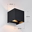 Bathroom wall lamp Daisy, matte-black with dim-to-warm
