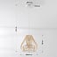 pendant light Kima in rattan - natural