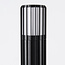 Renzo standing outdoor lamp - Black with glass shade and vertical bars