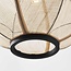 Japandi Chairo pendant lamp - natural linen and black wood